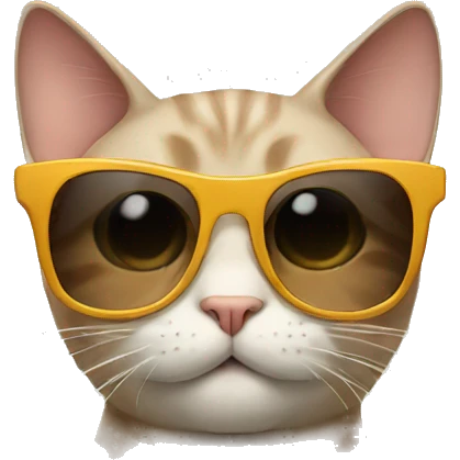 Cat with sunglasses emoji