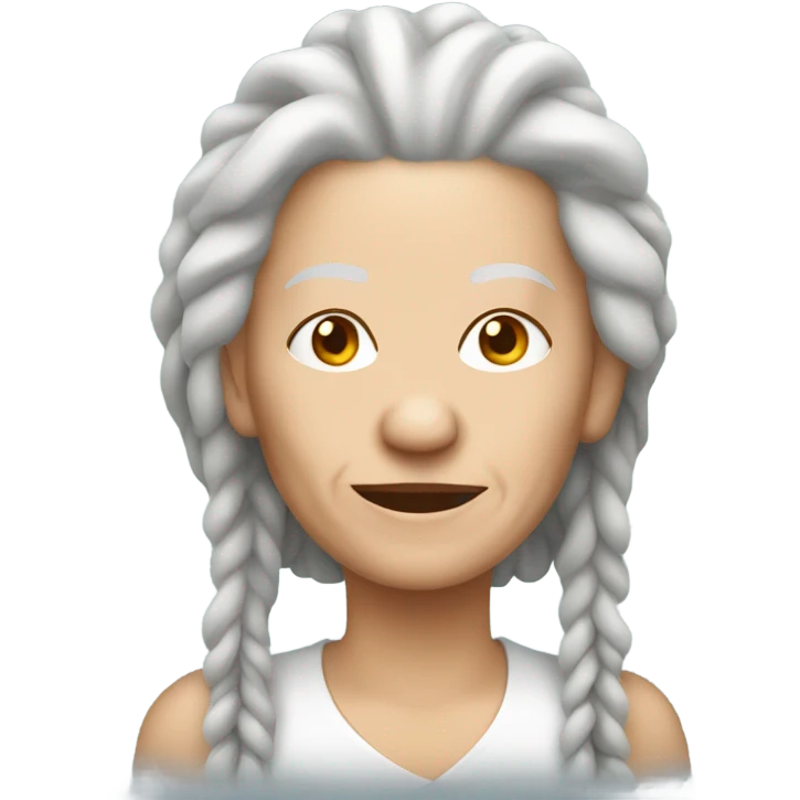 white wiman with dreads old lady  emoji