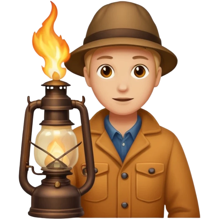 holding gas lamp emoji