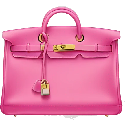 Hermes bag pink emoji