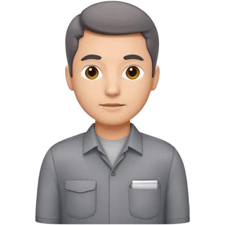 Transportation department, grey office shirt, two front pocket emoji