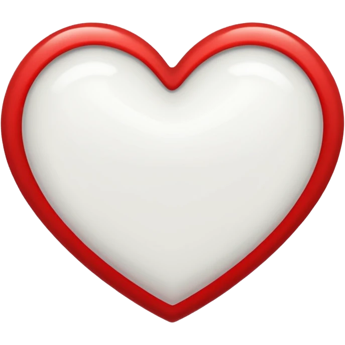 white and red heart emoji