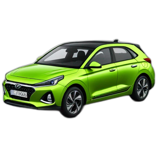 Voiture modèle i20 2024 hyundai couleur vert emoji