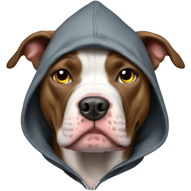Pitbull in hoodie emoji