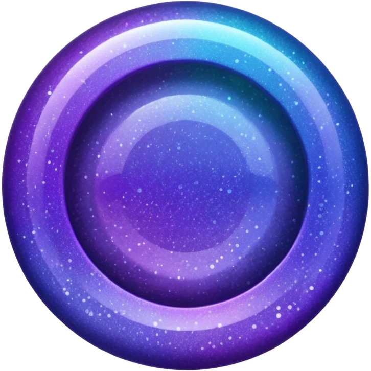 Glitter purple and cian inner circle emoji