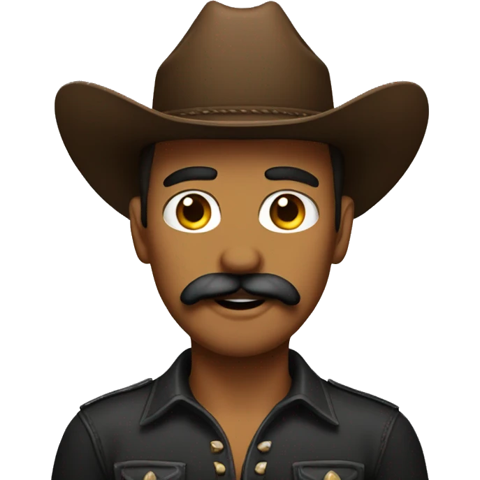 Cowboy with handlebar mustache emoji
