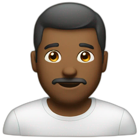 A man is using Instagram emoji