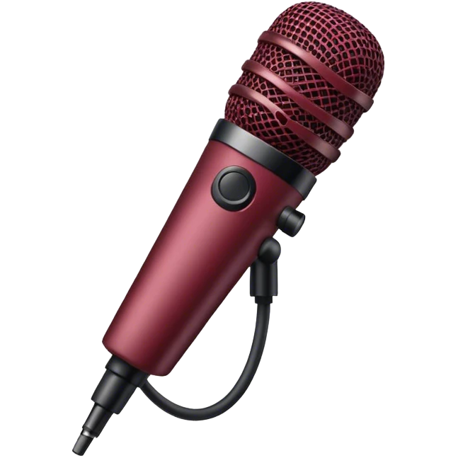 Microphone  burgundy emoji