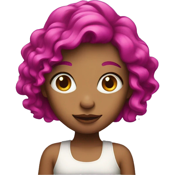girl with magenta hair emoji