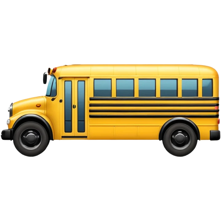 school bus side view classic yellow emoji