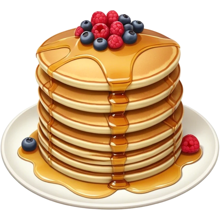 pancakes with syrup and berries  emoji
