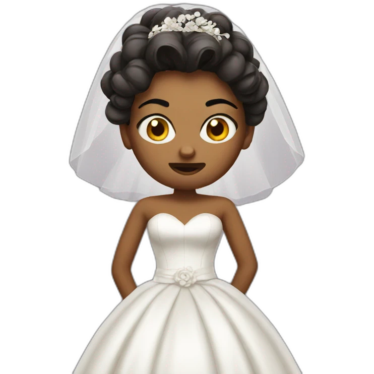 Angry in wedding dress emoji