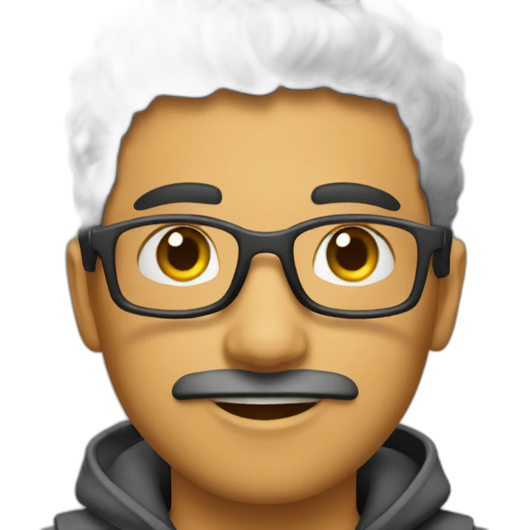 Calvo joven con espejuelos  emoji
