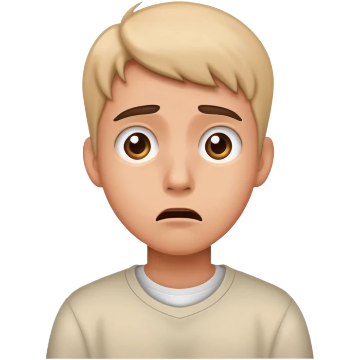 a student who is scared and doesn't understand anything emoji