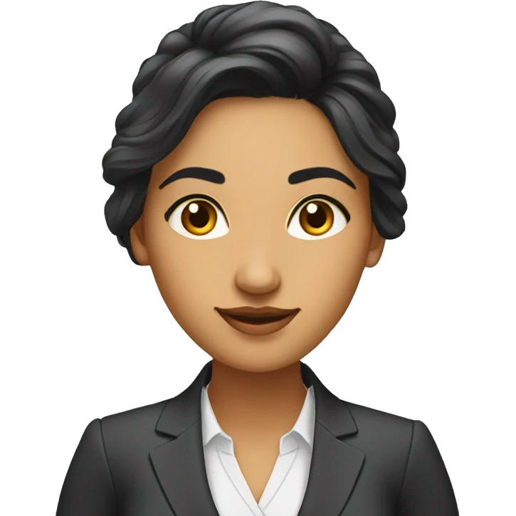 youn business women from india with open hair emoji