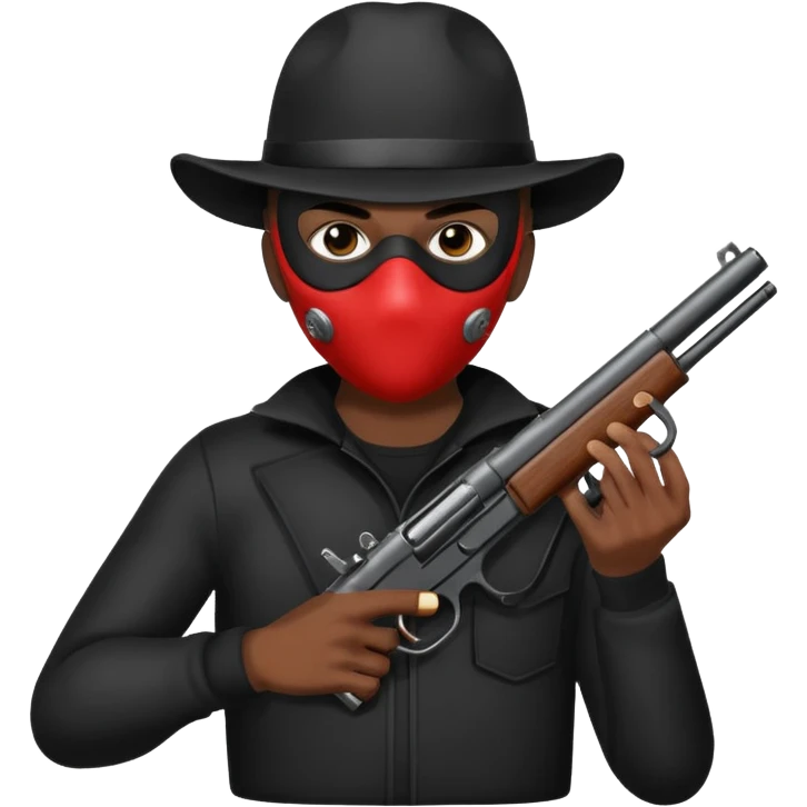 black robber emoji