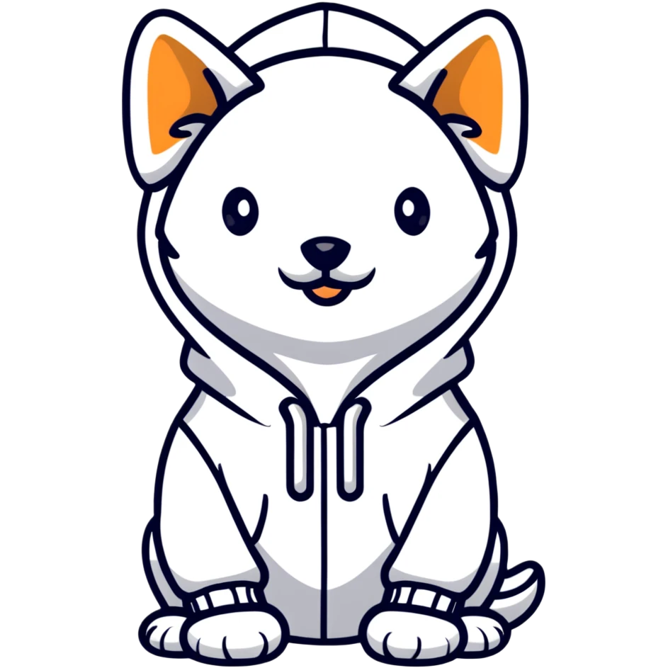 dog wearing a hoodie emoji