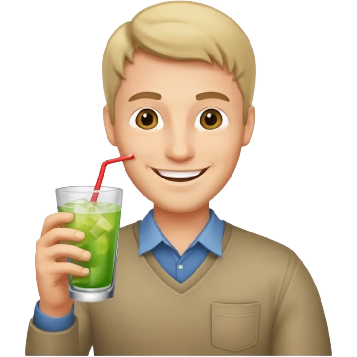 man with drink emoji