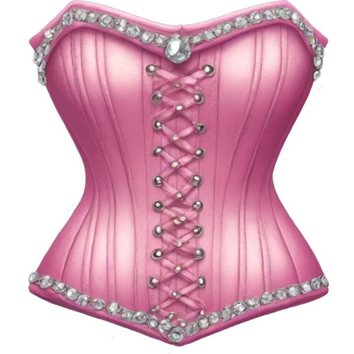 jeweled pink corset emoji