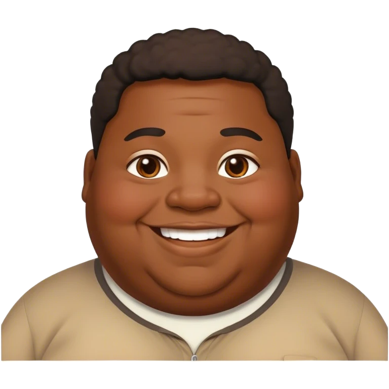 fat black person emoji