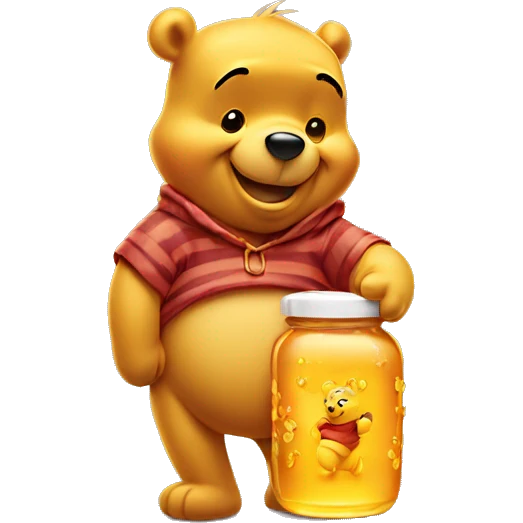 Winnie pooh with honey emoji