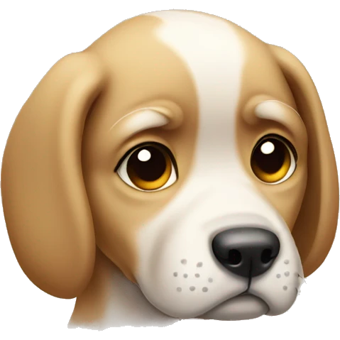 Sad puppy  emoji