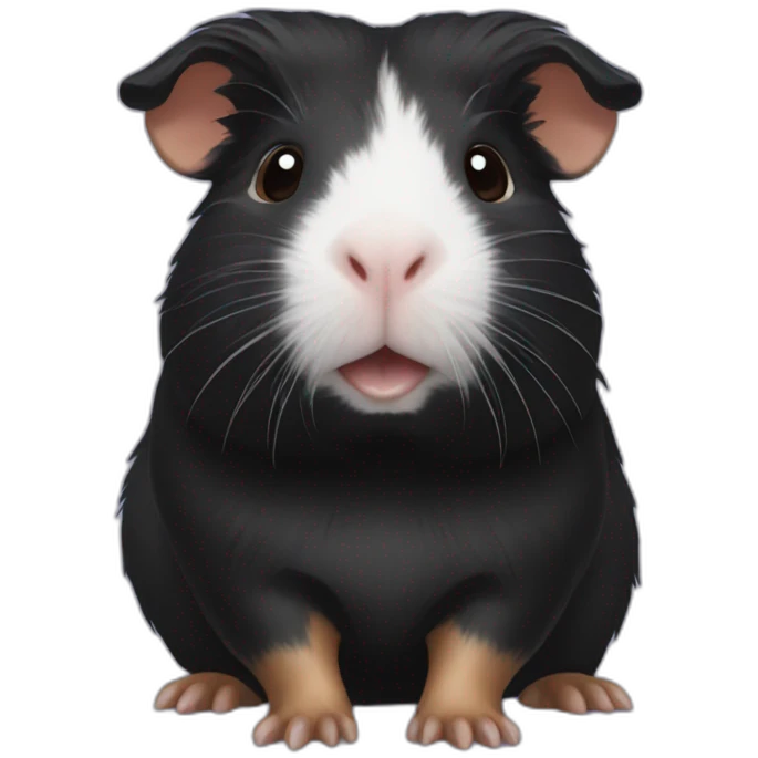 Black guinea pig emoji