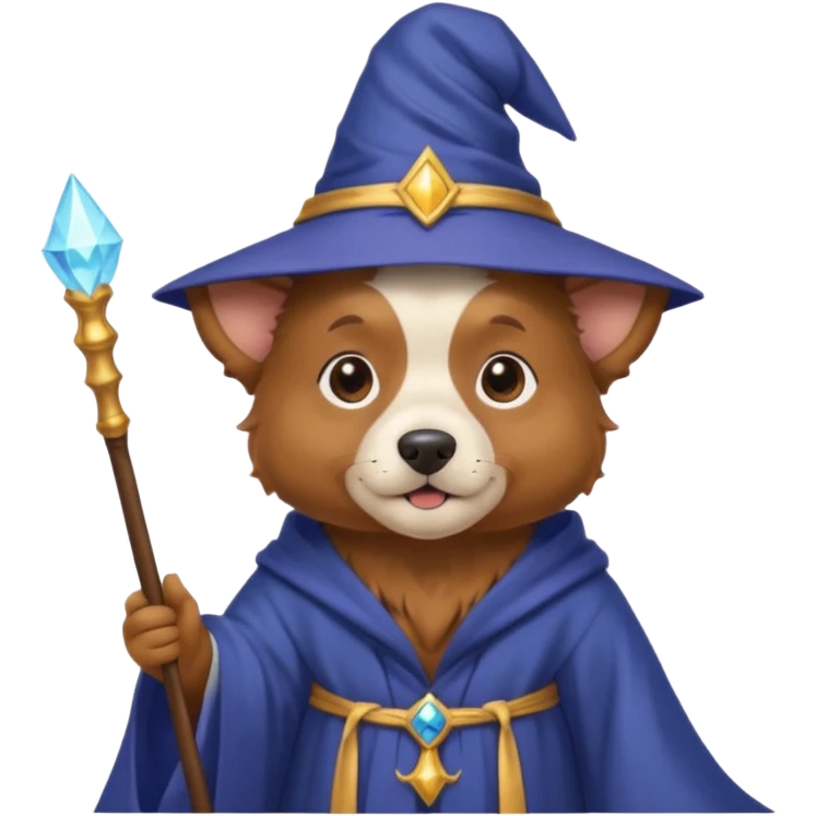 Dog wizard emoji