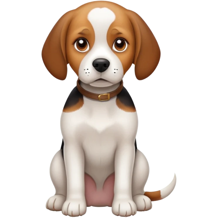 White adult beagle sitting emoji