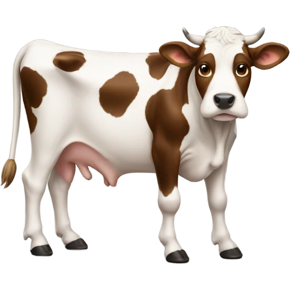 Cow with dog feet emoji