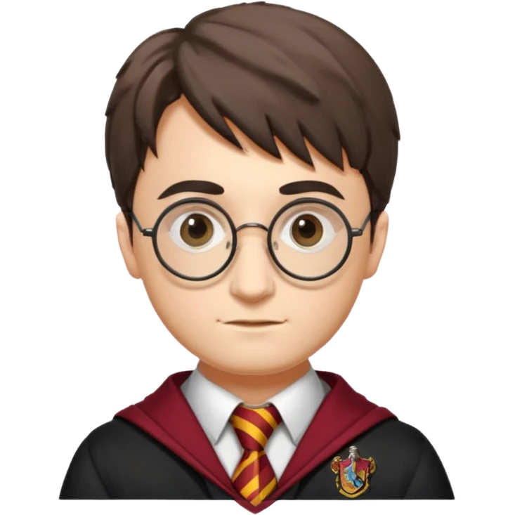 harry potter with griffindor tie emoji