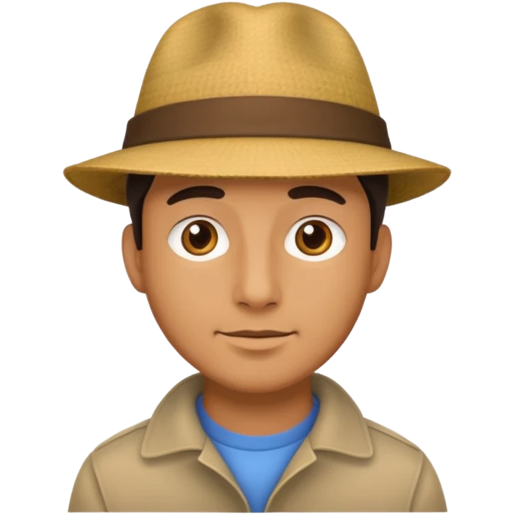 man wearing a hat in the back emoji