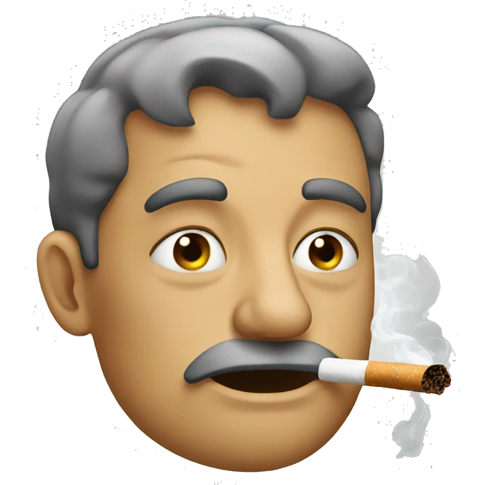 Sleepy smoker emoji