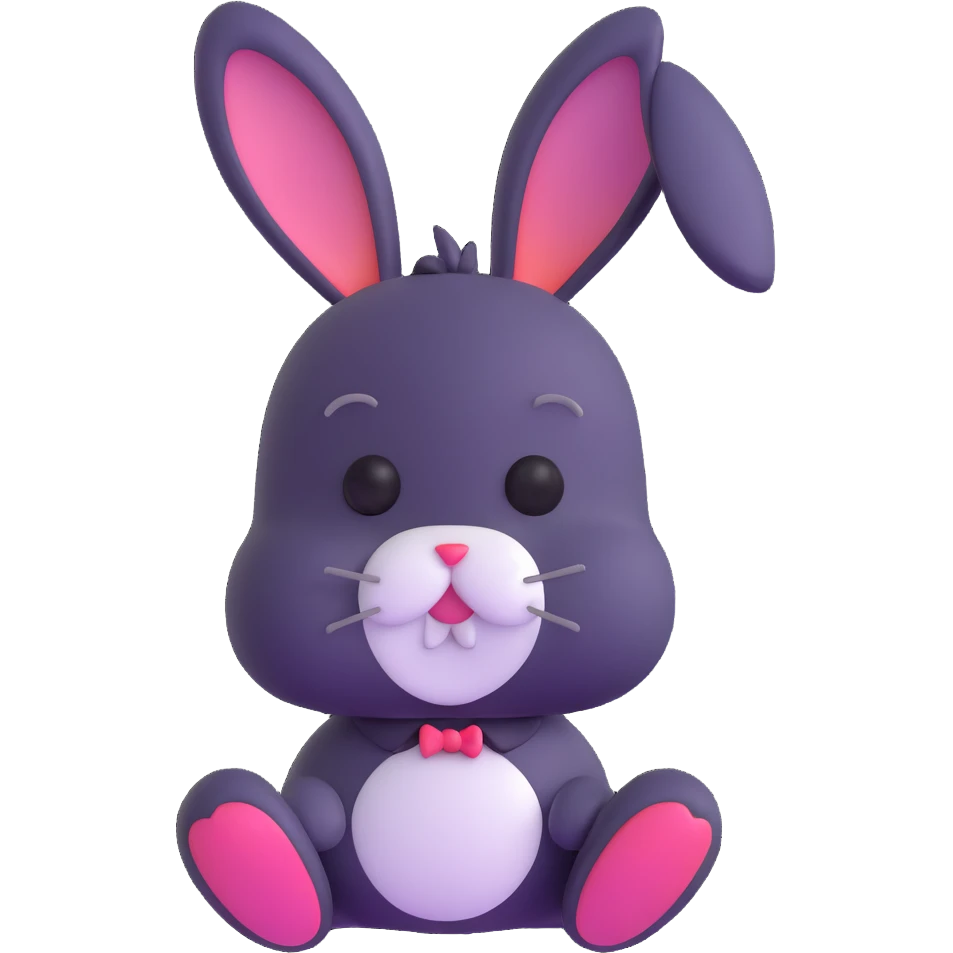 pink cute gothic bunny emoji