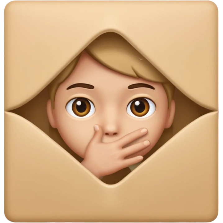 Hiding peekaboo emoji