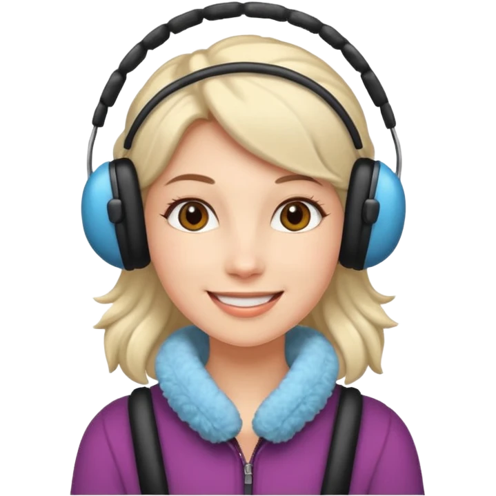 woman wearing earmuff emoji