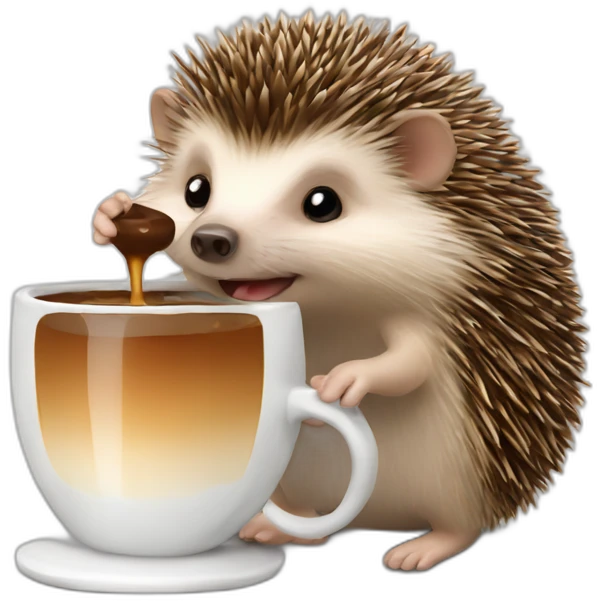 hedgehog-drink-coffee emoji
