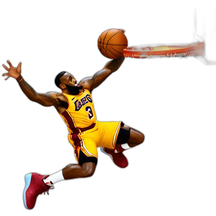 Lebron James dunk emoji