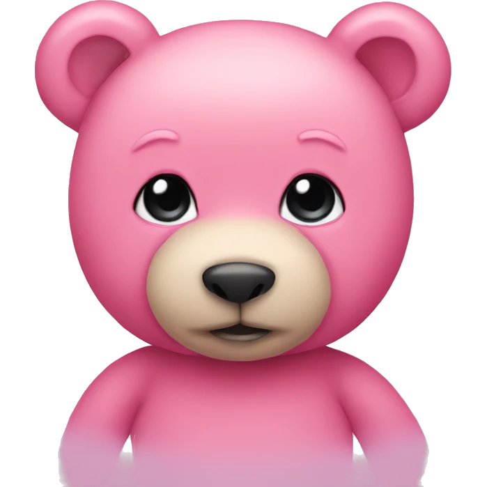 Pink teddy bear emoji
