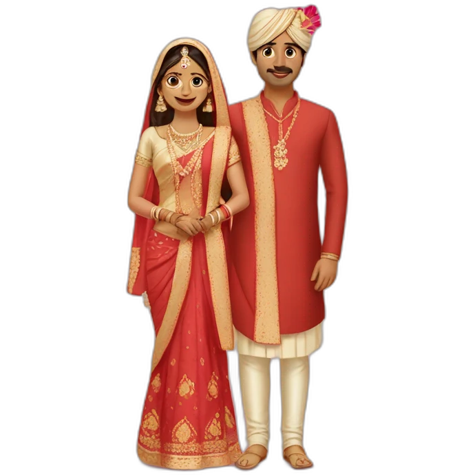 Indian wedding coupal emoji