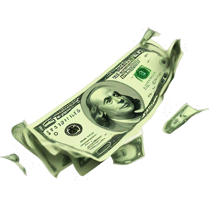 Dollar bill flying emoji