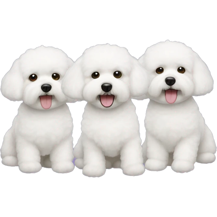 three bichons emoji