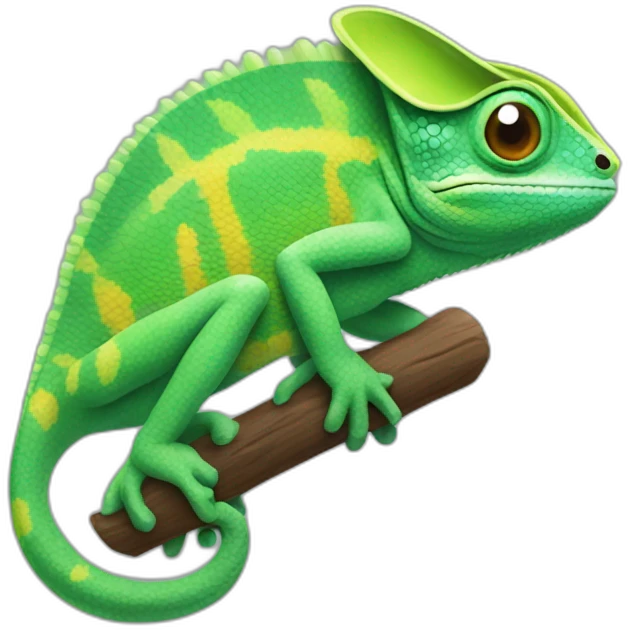 chameleon with a controller emoji