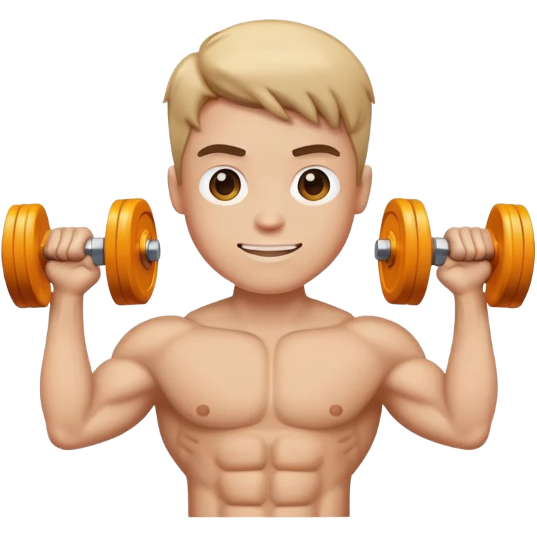 gym emoji holding dumbbell emoji