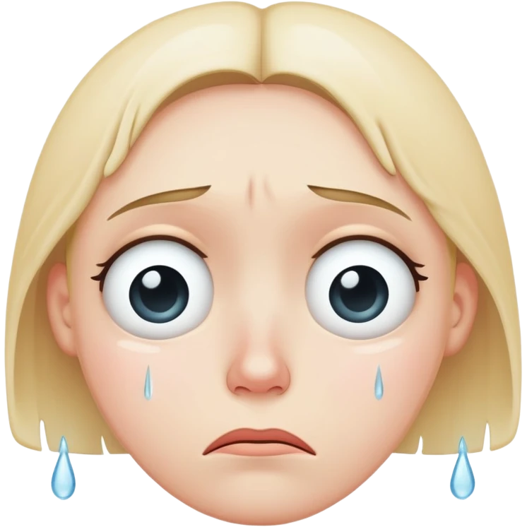 sad face with tears emoji
