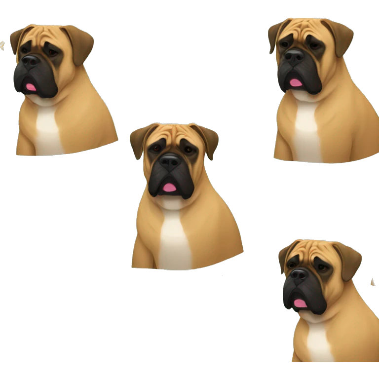 Bullmastiff with christmastree emoji