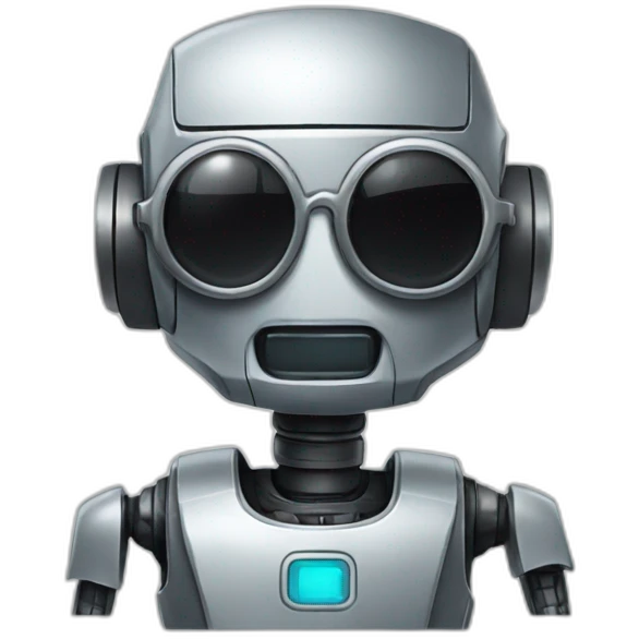 Robot wearing sunglasses and shirt emoji