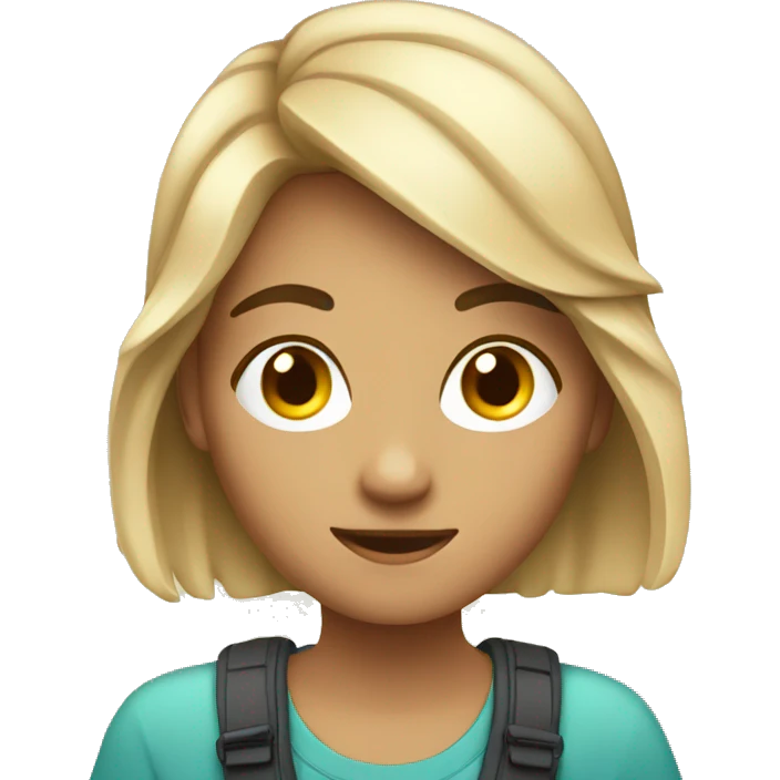adolescente con celular emoji