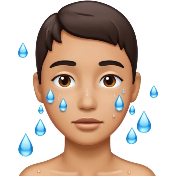 Face getting water all over emoji