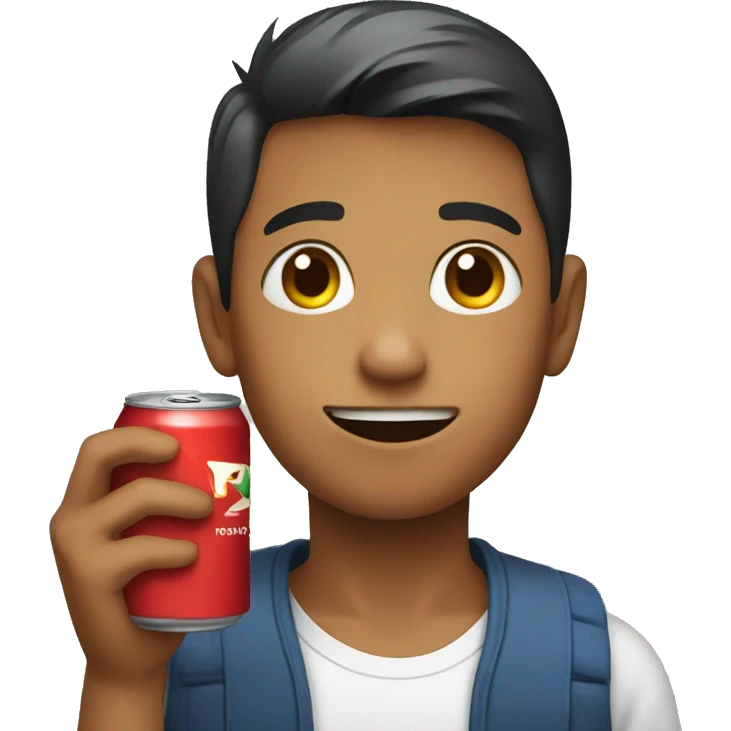 boy holding can emoji